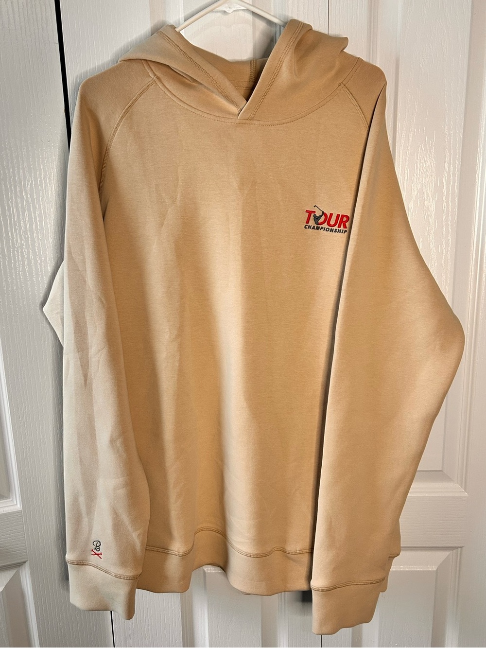 Barstool Golf Tour Champion Cream Pullover Hoodie Mens Long Sleeve Polyester 2XL